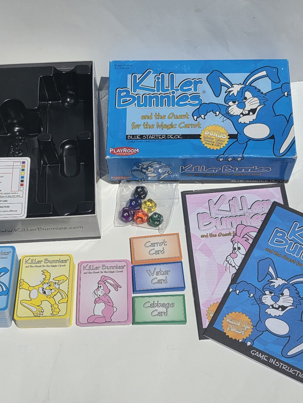 Killer Bunnies Quest for the Magic Carrot Blue Starter Deck Yellow Booster Compl